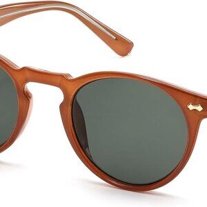 Retro Round Sunglasses UV400 Protection Women Men Vintage Trendy Frame